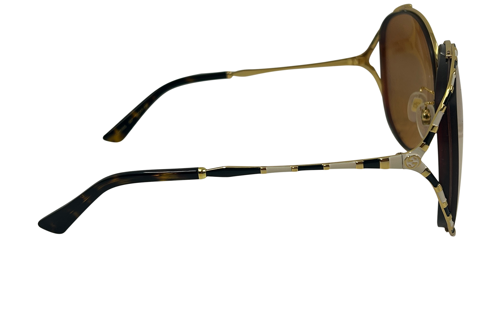 Gucci Gafas Sol Graduadas, 100&euro;, Accesorios, Marrón, Tafetán - Acetato, Vista lateral